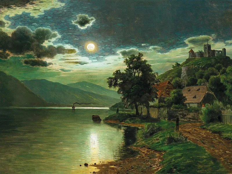 1872-Fritz Chwala - Lunedì notte sul lago